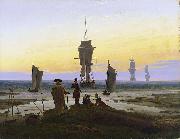 Caspar David Friedrich The life stages (beach picture, beach scene in Wiek oil